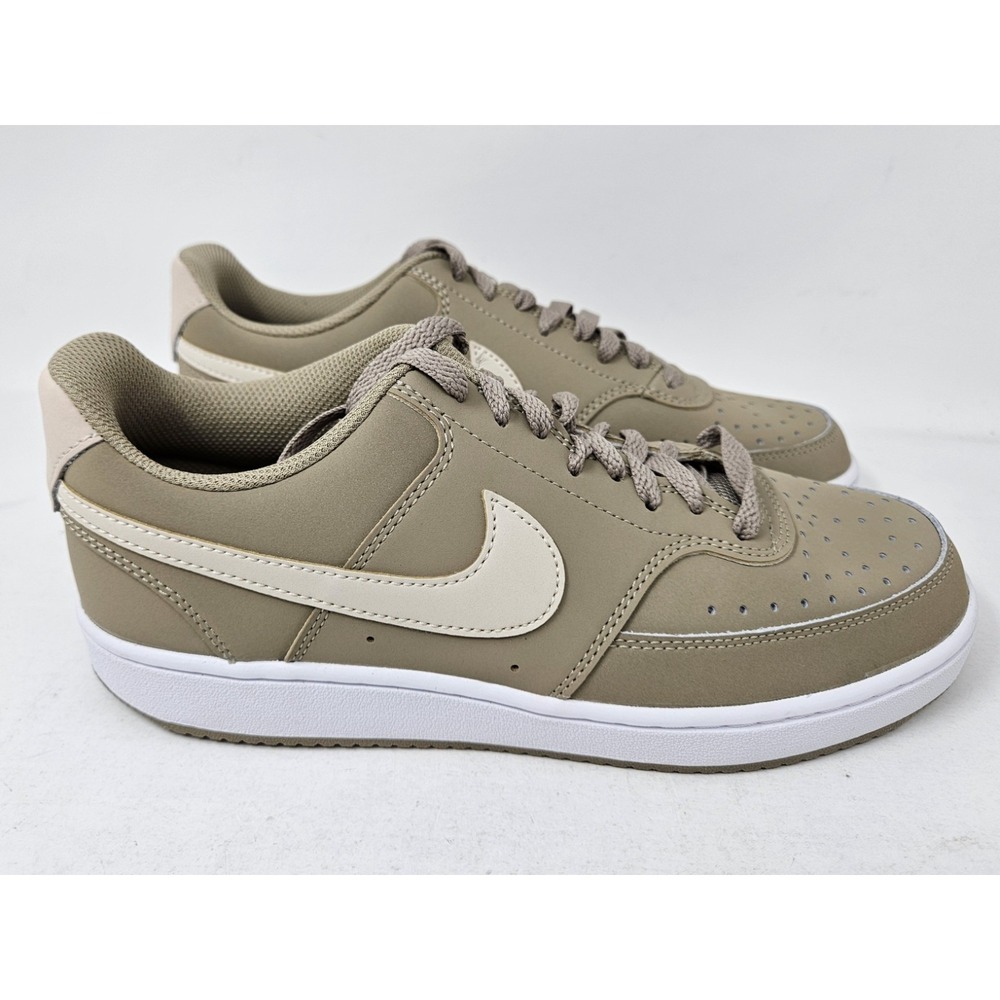 Nike Court Vision Low Sneakers Khaki/Sand Drift/White Men's Size 7.5M NEW, BLEM